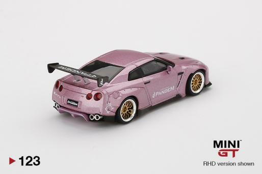 MINI GT 123 Pandem Nissan GT-R Passion Pink GT Wing LHD Asia Ver