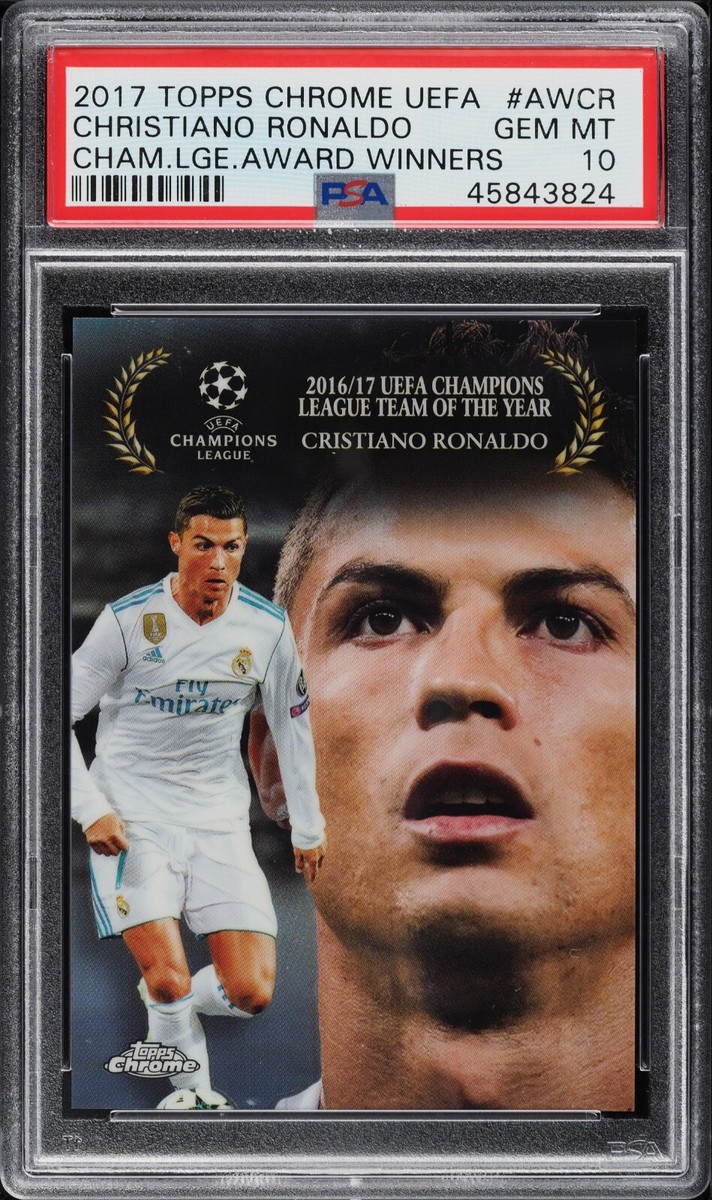2017 CRISTIANO RONALDO TOPPS CHROME UEFA AWARD WINNERS #AW-CR PSA