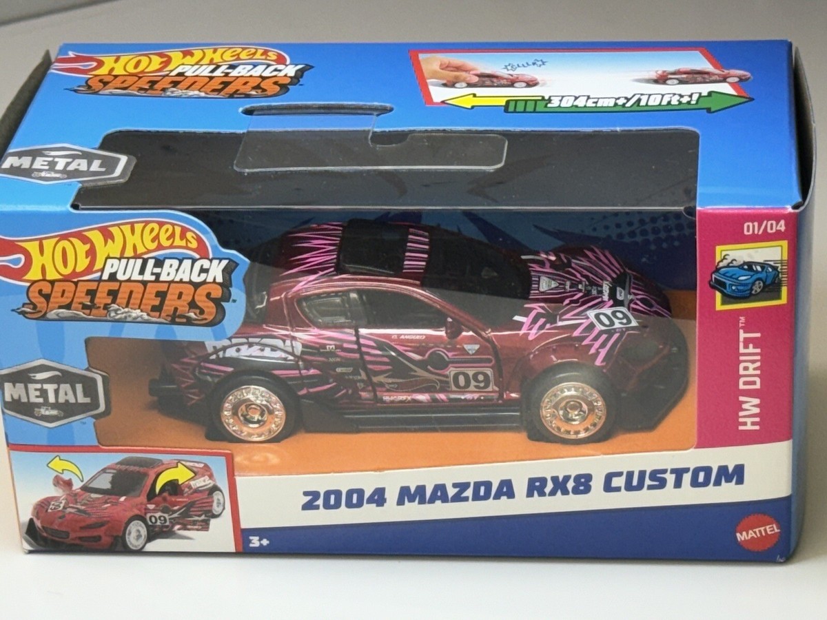 NEW 2024 Hot Wheels Pull-Back Speeders Mazda RX8 Custom | eBay