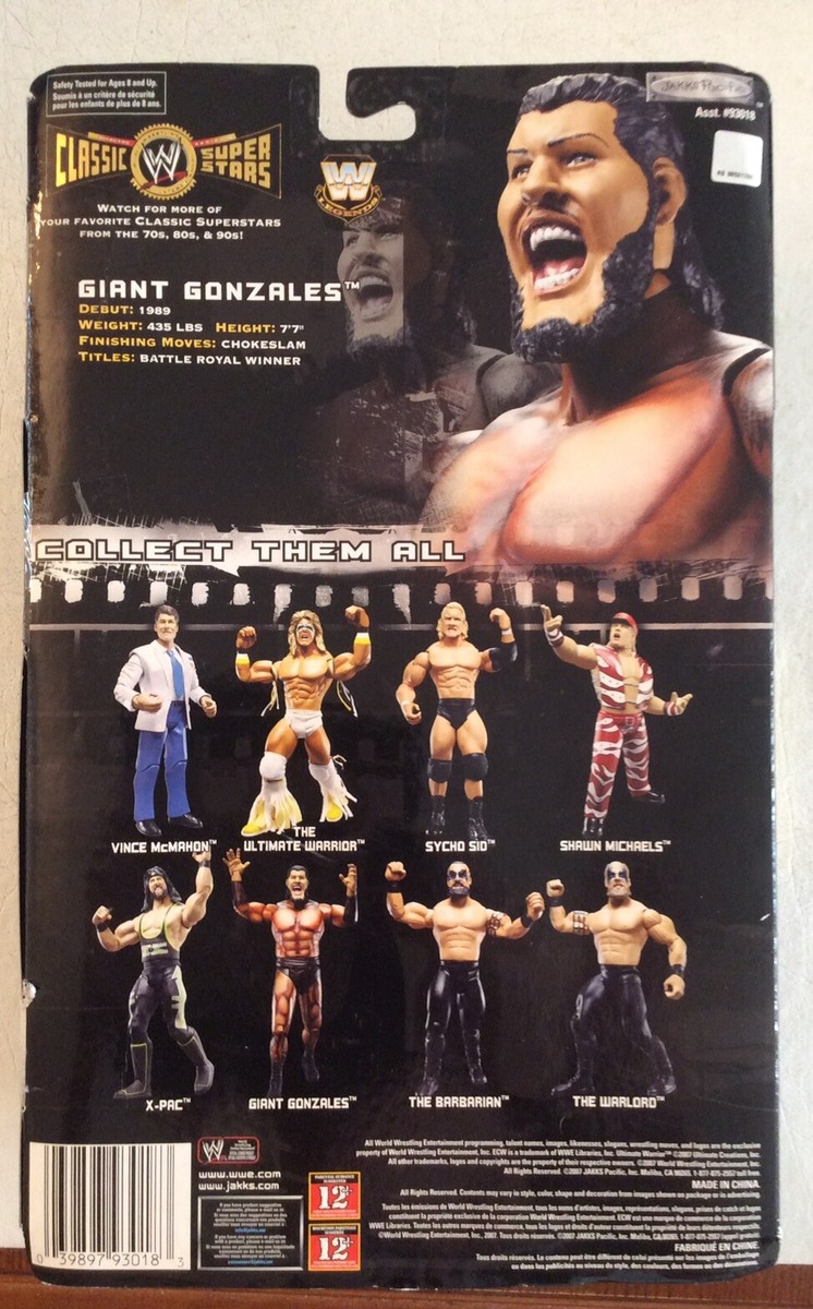 JAKKS PACIFIC WWE CLASSIC SUPER STARS SERIES 16 GIANT GONZALES MIP