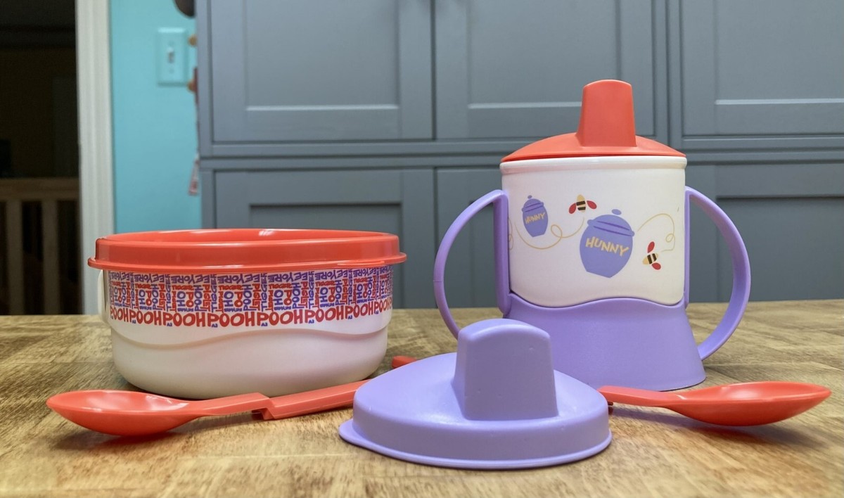 Tupperware Winnie the Pooh- Cups, Bowls, Soup Mug & Meal Set-NEW