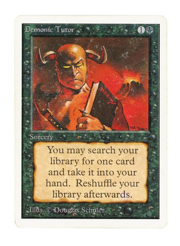 Demonic Tutor Etched FOIL - Strixhaven Mystical Archives MTG Black