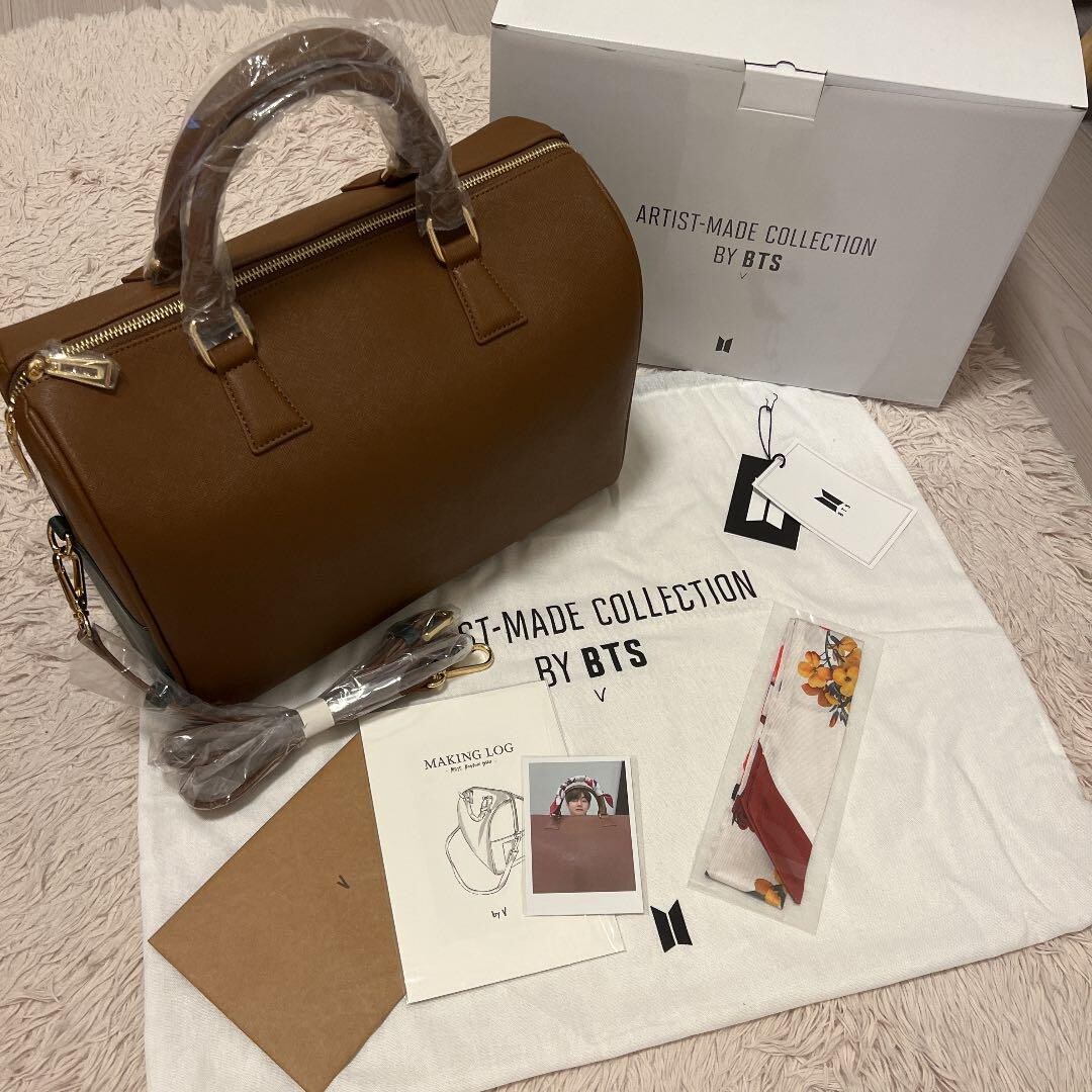 BTS Artist Made in hand Collection V Taehyung Mute Boston Bag New