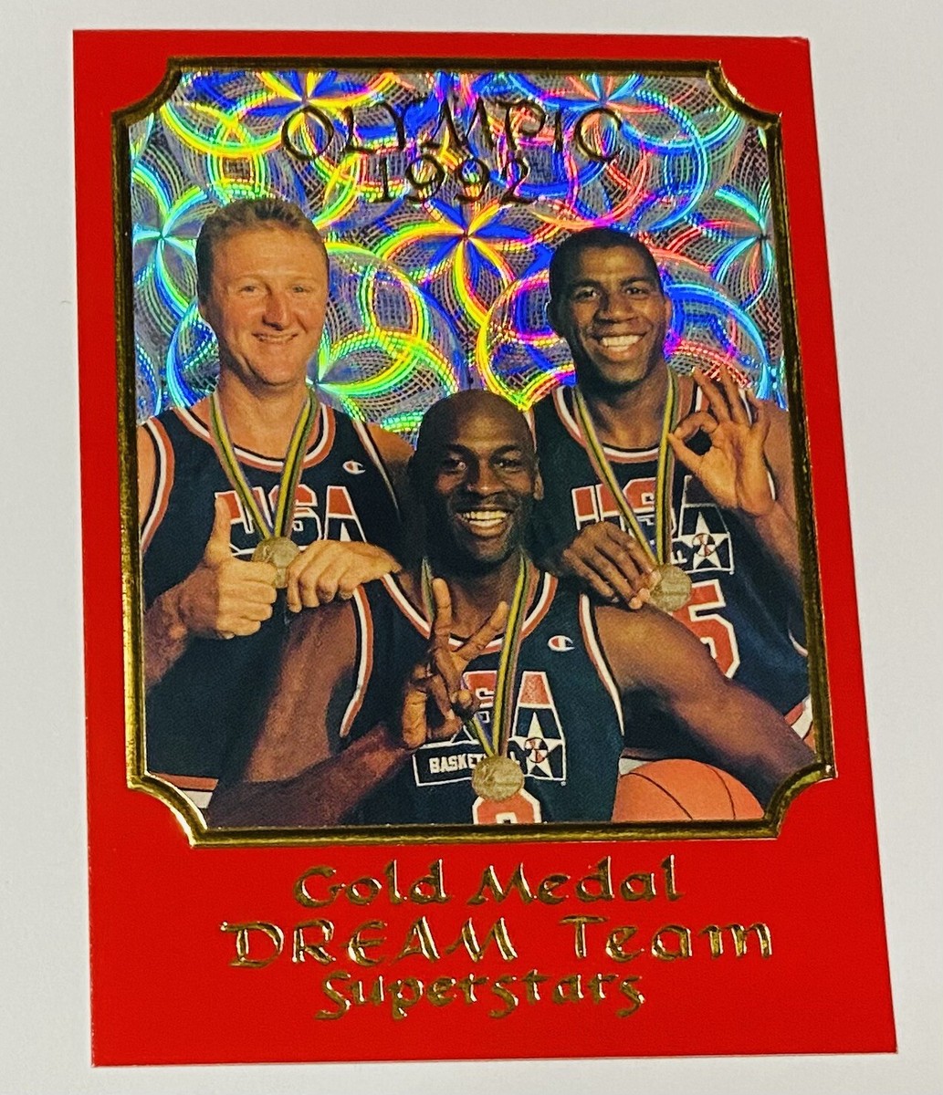 1993 Superstars Gold Medal Dream Team Olympic Michael Jordan Larry