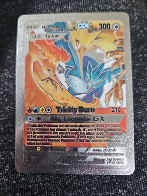 Pokemon Tag Team Moltres & Zapdos & Articuno GX HP300 Silver Foil