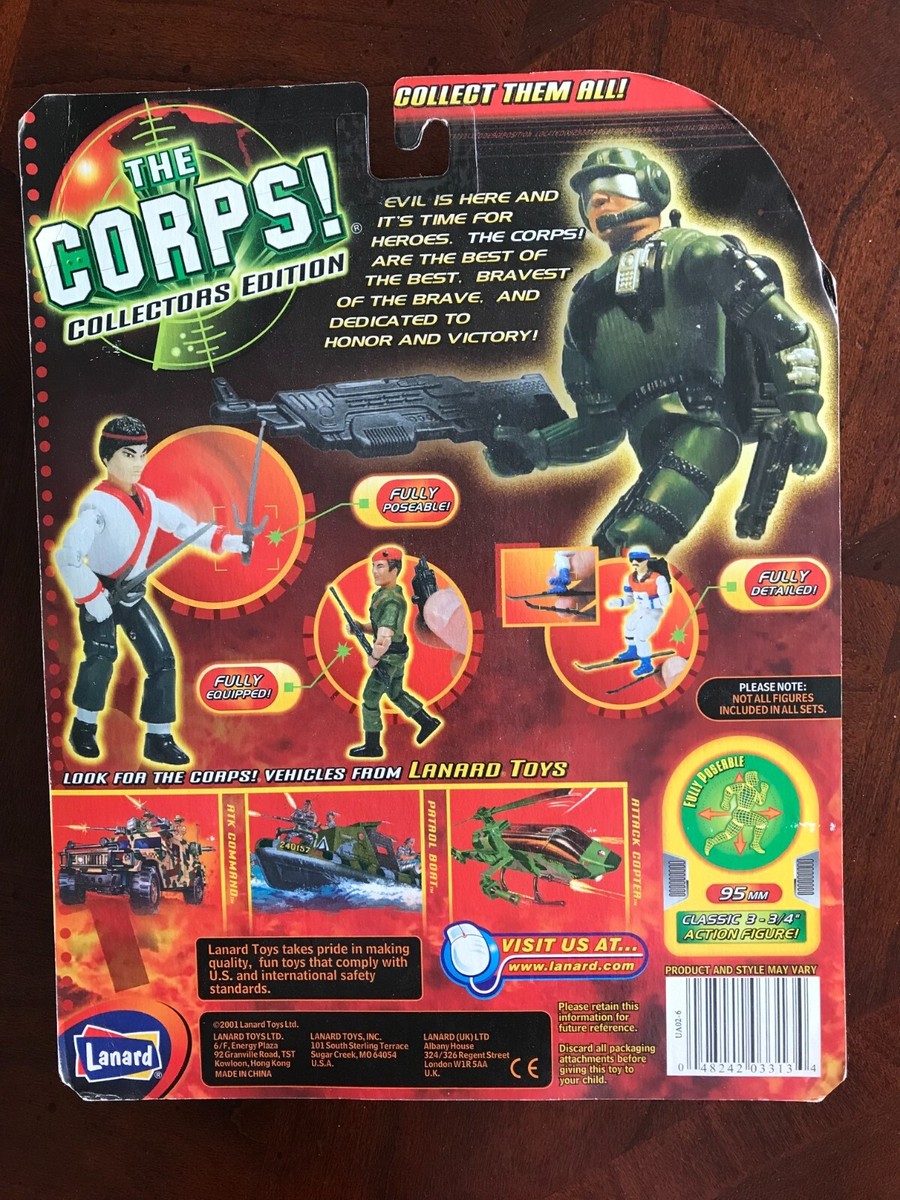 THE CORPS! 3 Man Soldier Team Lanard Toys, 2001 Collectors Edition