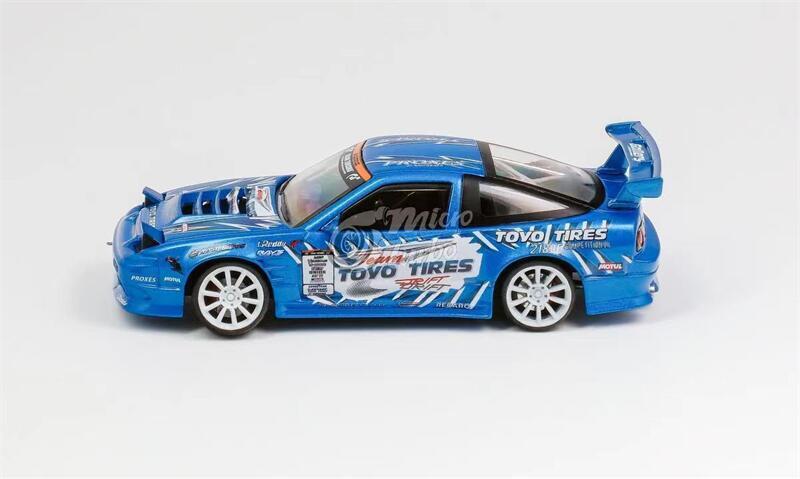 Micro Turbo 1:64 S13 Silvia 180SX TOYO TIRES Metallic blue Diecast