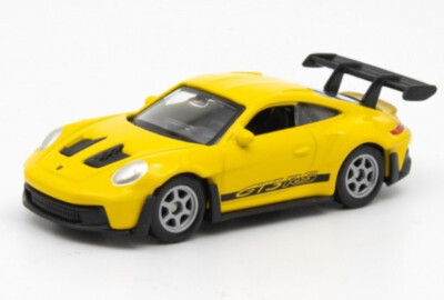 Welly Porsche 911 GT3 RS Yellow 1:60 1:64 Scales 3 Inch Diecast