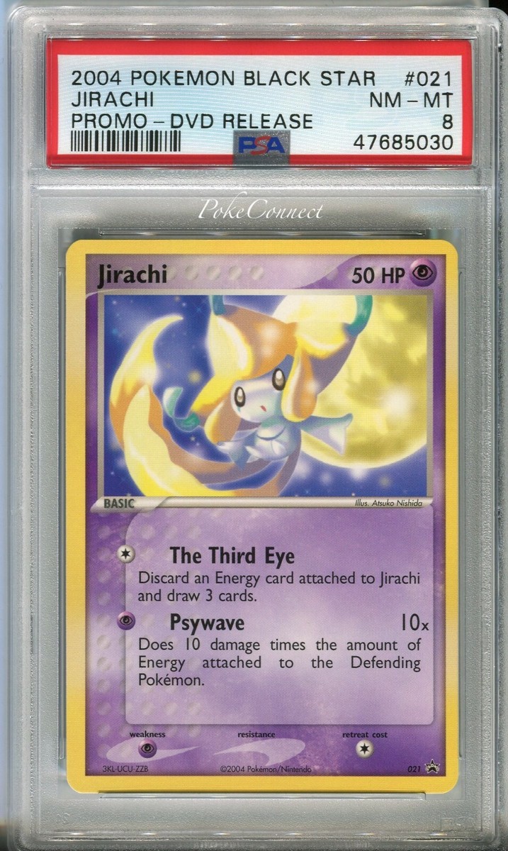 PSA 8 Pokemon Jirachi #021 DVD Black Star Promo Card 2004 Nintendo