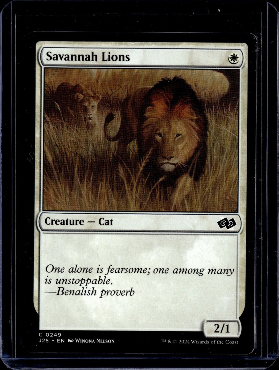 Savannah Lions - 249 - J25 - NM - MTG Magic the Gathering | eBay