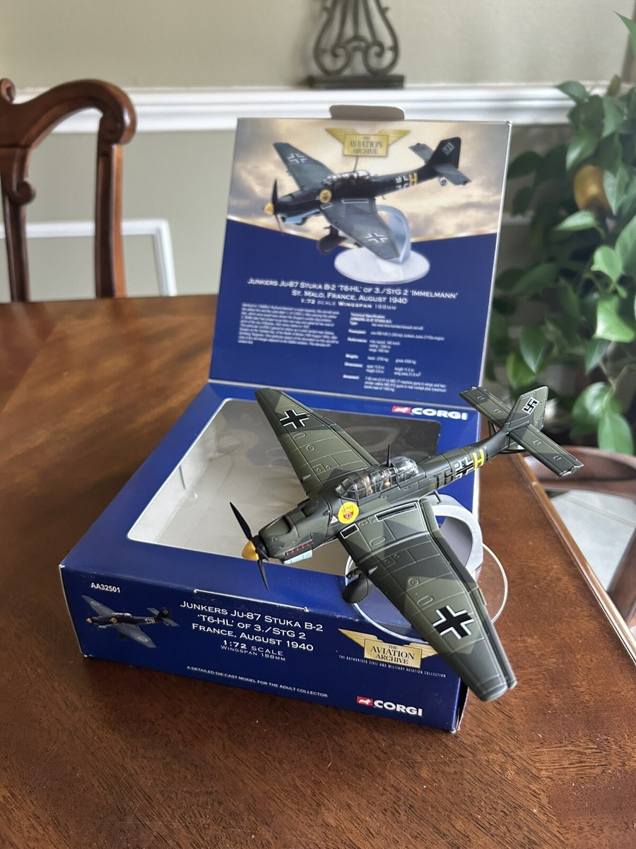 CORGI AVIATION ARCHIVE JUNKERS Ju87B-2 STUKA T6 + HL 3./STG2