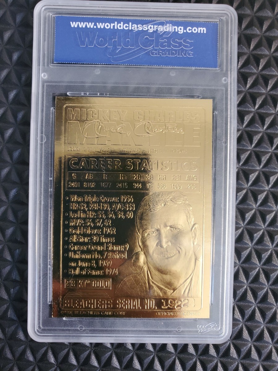 1996 Bleachers Mickey Mantle 23kt Gold Limited Edition Card | eBay