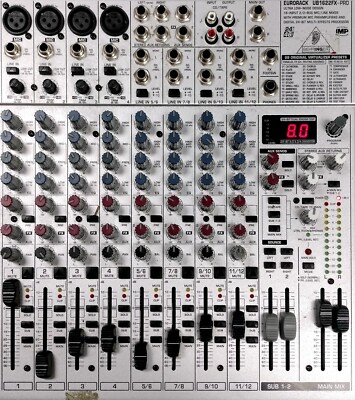 Behringer UB1622FX-PRO Eurorack 16-input 2/2-bus mixer w/ Power