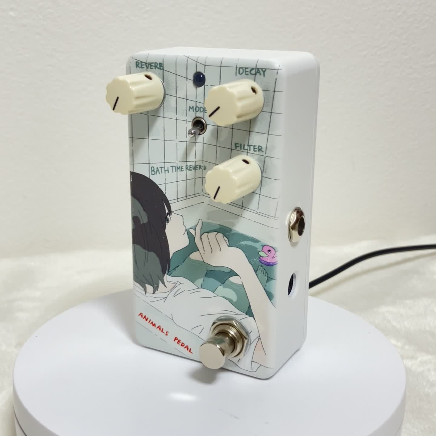 Animals Pedal Custom Illustrated 030 BATH TIME REVERB by /BATH