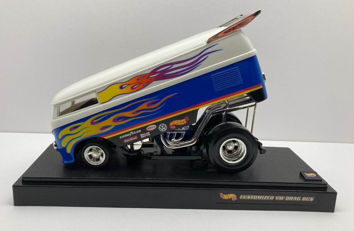 Hot Wheels Customized VW Volkswagen Drag Bus Collectible 1:18 Blue