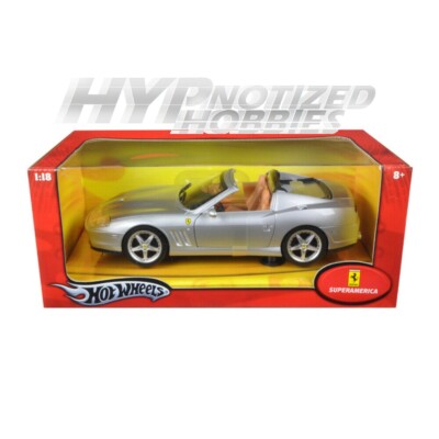HOTWHEELS 1:18 FERRARI SUPERAMERICA DIE-CAST SILVER J2873 | eBay
