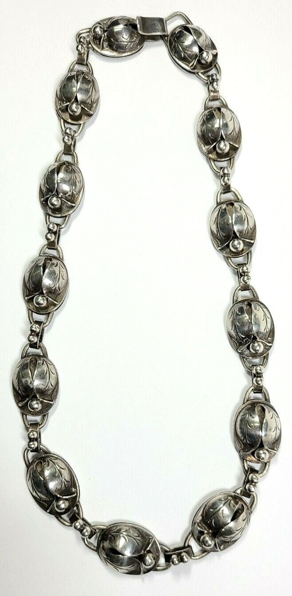 Georg Jensen Antique USA 925 Sterling Silver Hand Wrought Flower