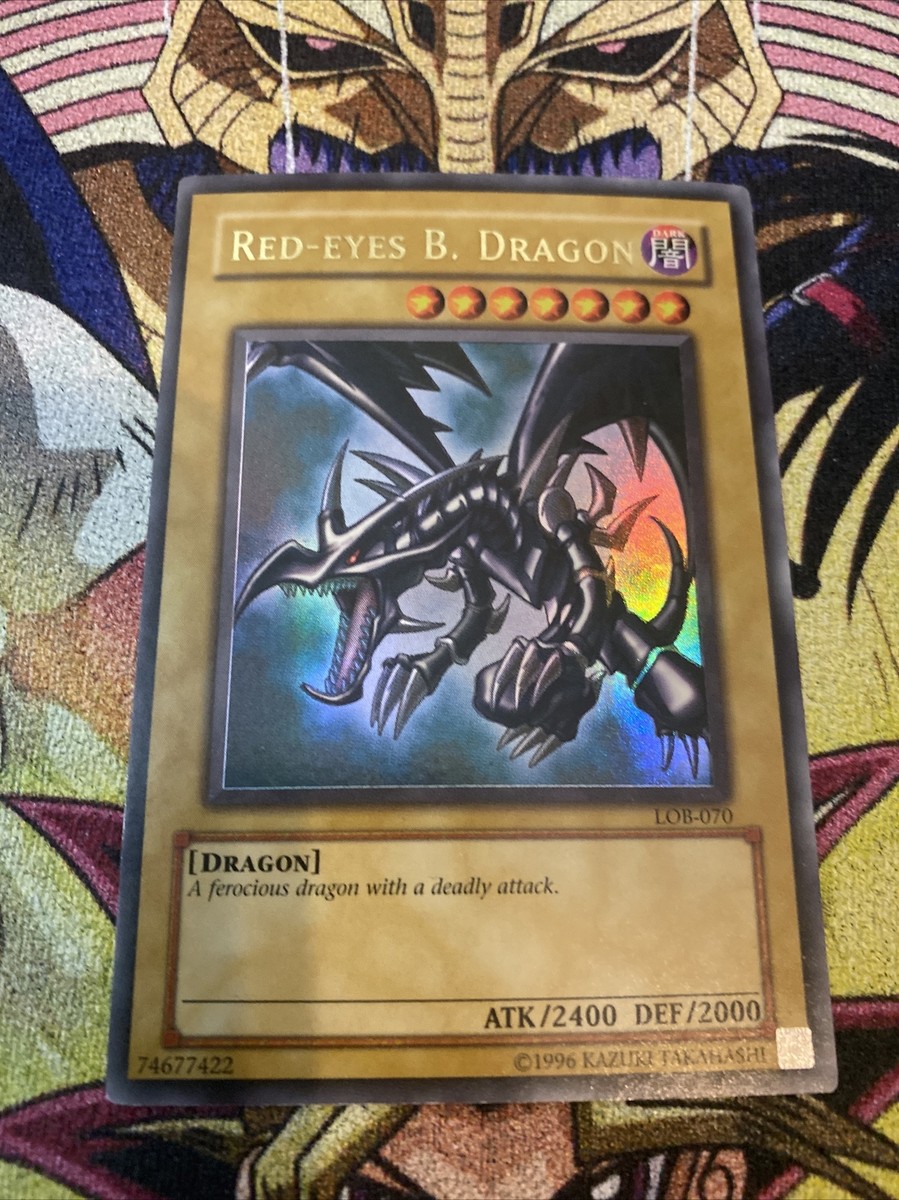 Yugioh Red-Eyes Black Dragon LOB-070 Ultra Rare OG Print Vintage