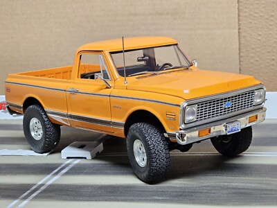 GMP ACME 1:18 1972 CHEVROLET K10 4X4 PICKUP TRUCK ORANGE 250 MADE