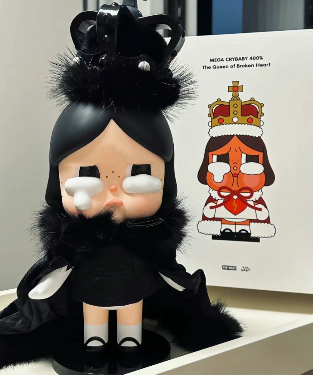 Popmart Mega Crybaby 400% Heartbreak Queen Figure Special Black