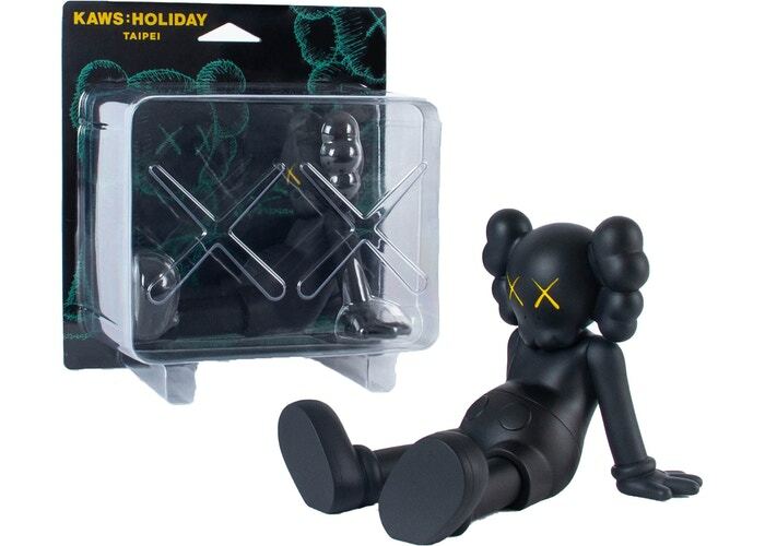 Set of 3 Kaws Holiday Taipei 7 inch Vinyl Figure Grey Brown Black