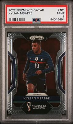 2022 PANINI KYLIAN MBAPPE PRIZM WORLD CUP QATAR #101 PSA 9 | eBay
