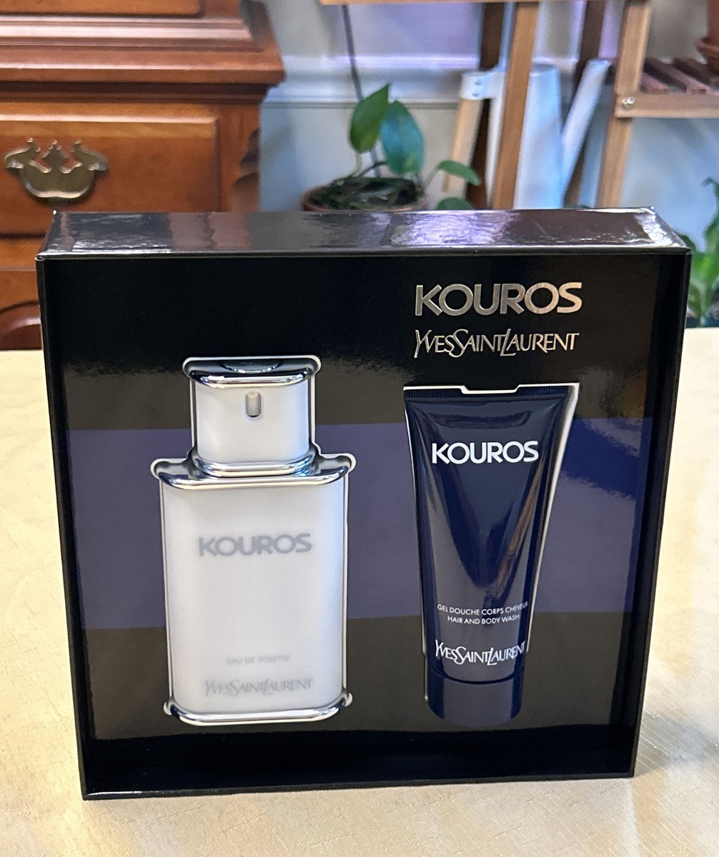 Kouros Yves St Laurent 2 Piece Gift Set For Men 3.3 OZ Spray +