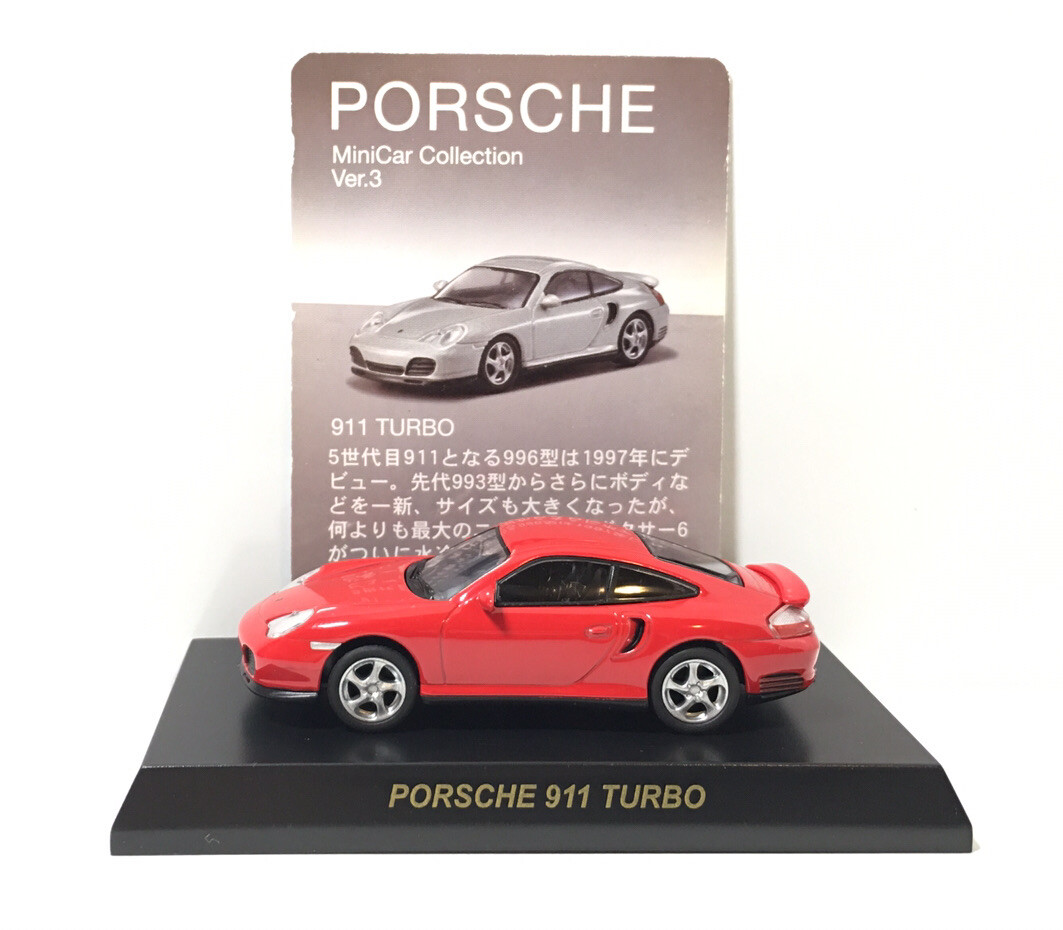1/64 Kyosho Porsche 3 Porsche 911 Turbo 996 Diecast Car Model Red