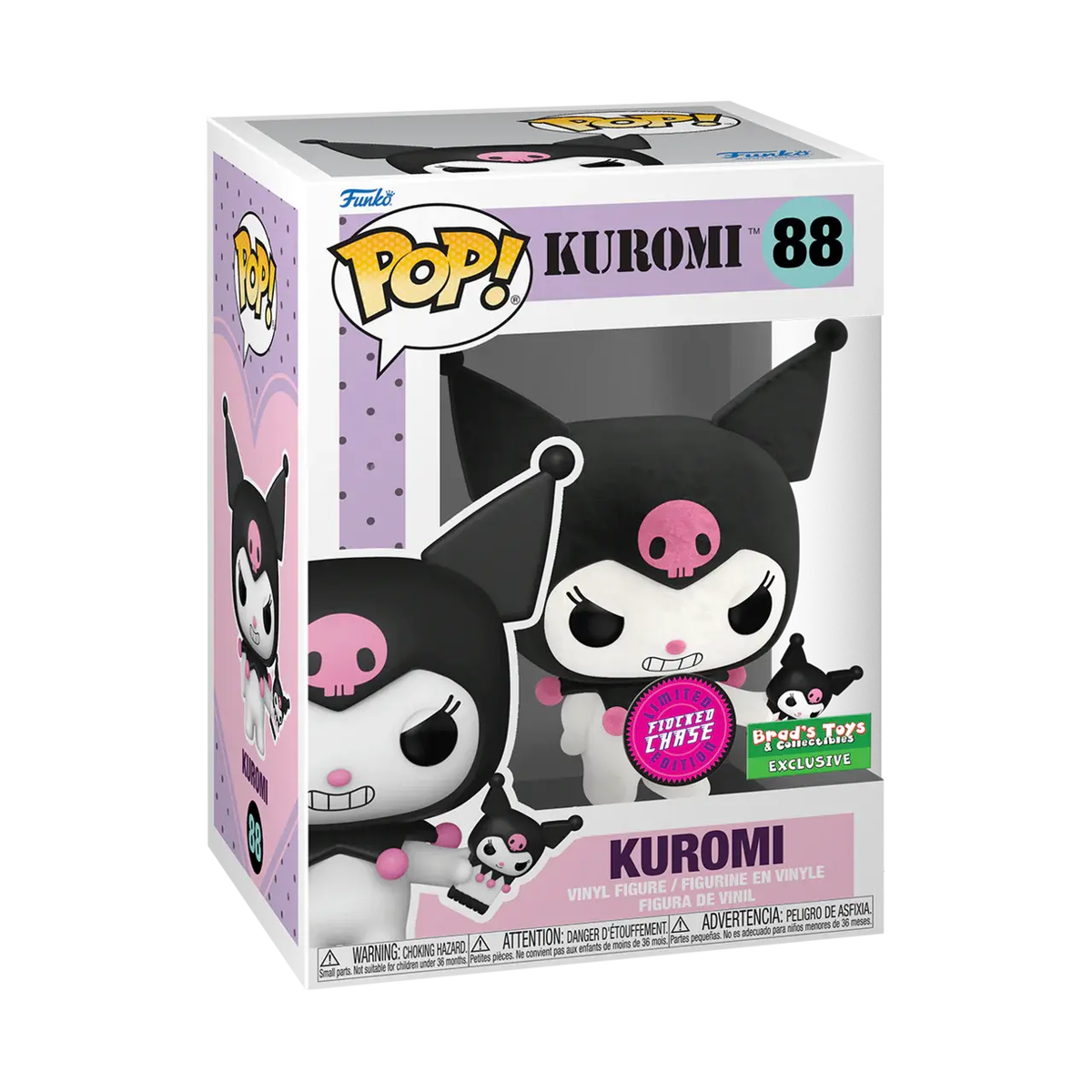 Funko POP! Kuromi (Flocked)(CHASE)(Brad's Toys)(Damaged Box) #88