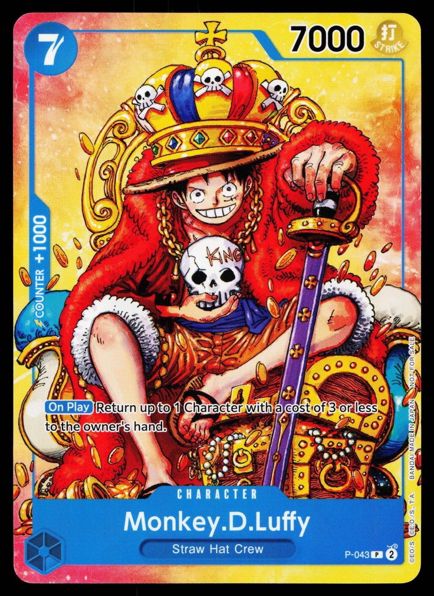 Monkey D Luffy - P-043 - NM - English Non-Holo - Promo - One Piece