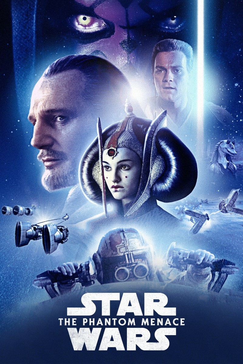 Star Wars The Phantom Menace Metal Poster Qui-Gon Jinn Padmé 7x11