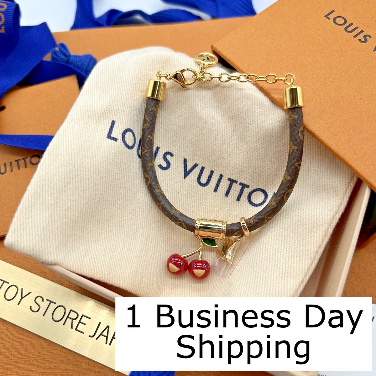 1 Biz Day Ship Louis Vuitton x Takashi Murakami Monogram Cherry
