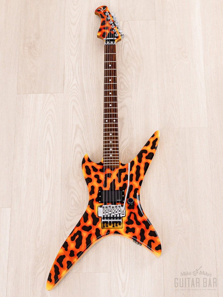 1980s BC Rich Stealth NJ Series Explorer Cheetah Print w/ Floyd