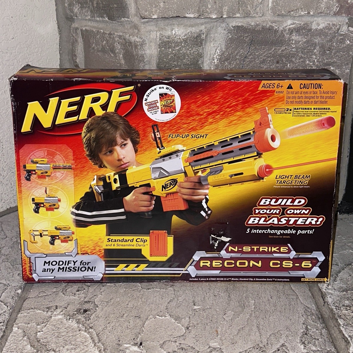 New 2008 Nerf Recon CS-6 N-Strike Gun Laser Scope Light Beam