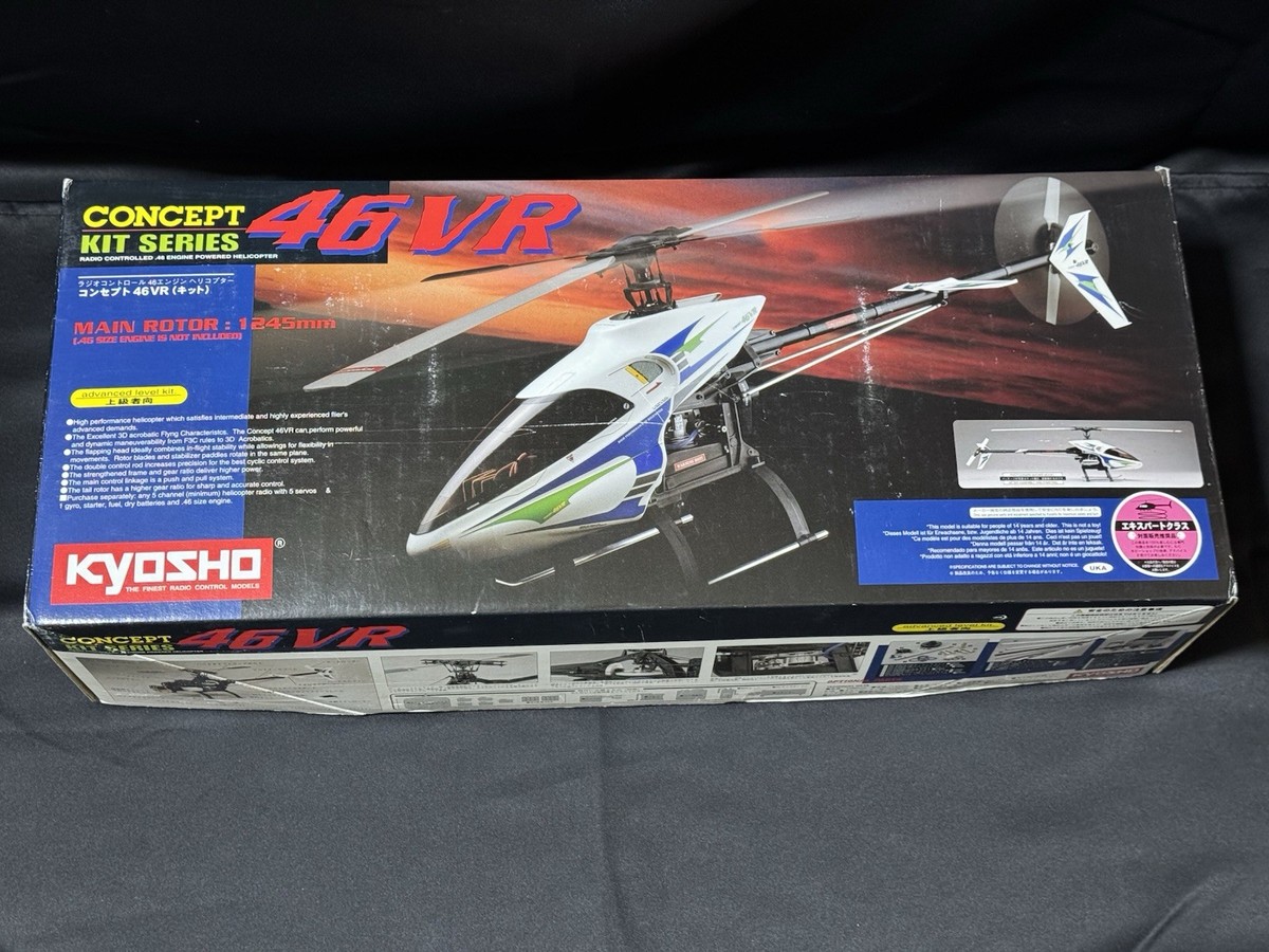 Vintage Kyosho RC Helicopter CONCEPT 46VR Kit New | eBay