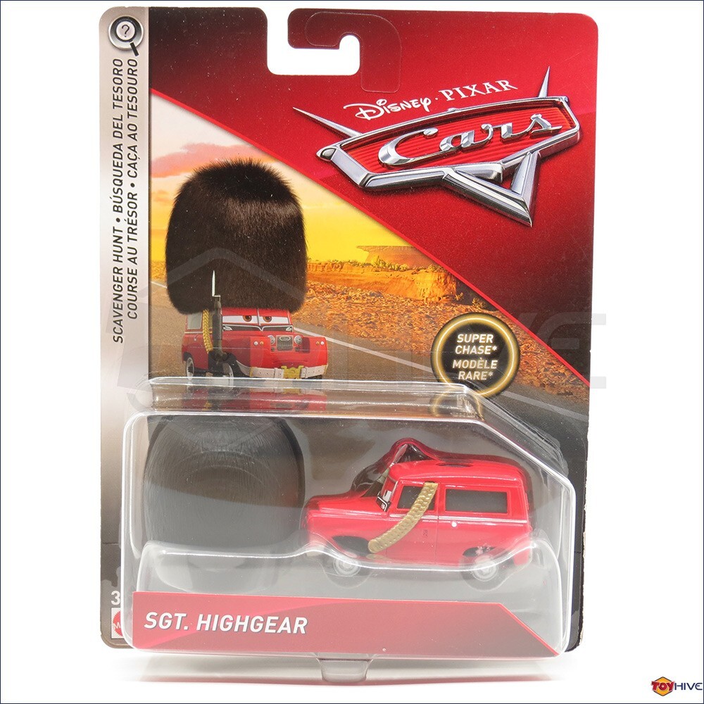 Disney Pixar Cars Deluxe Sgt. Highgear super chase Queens Guard