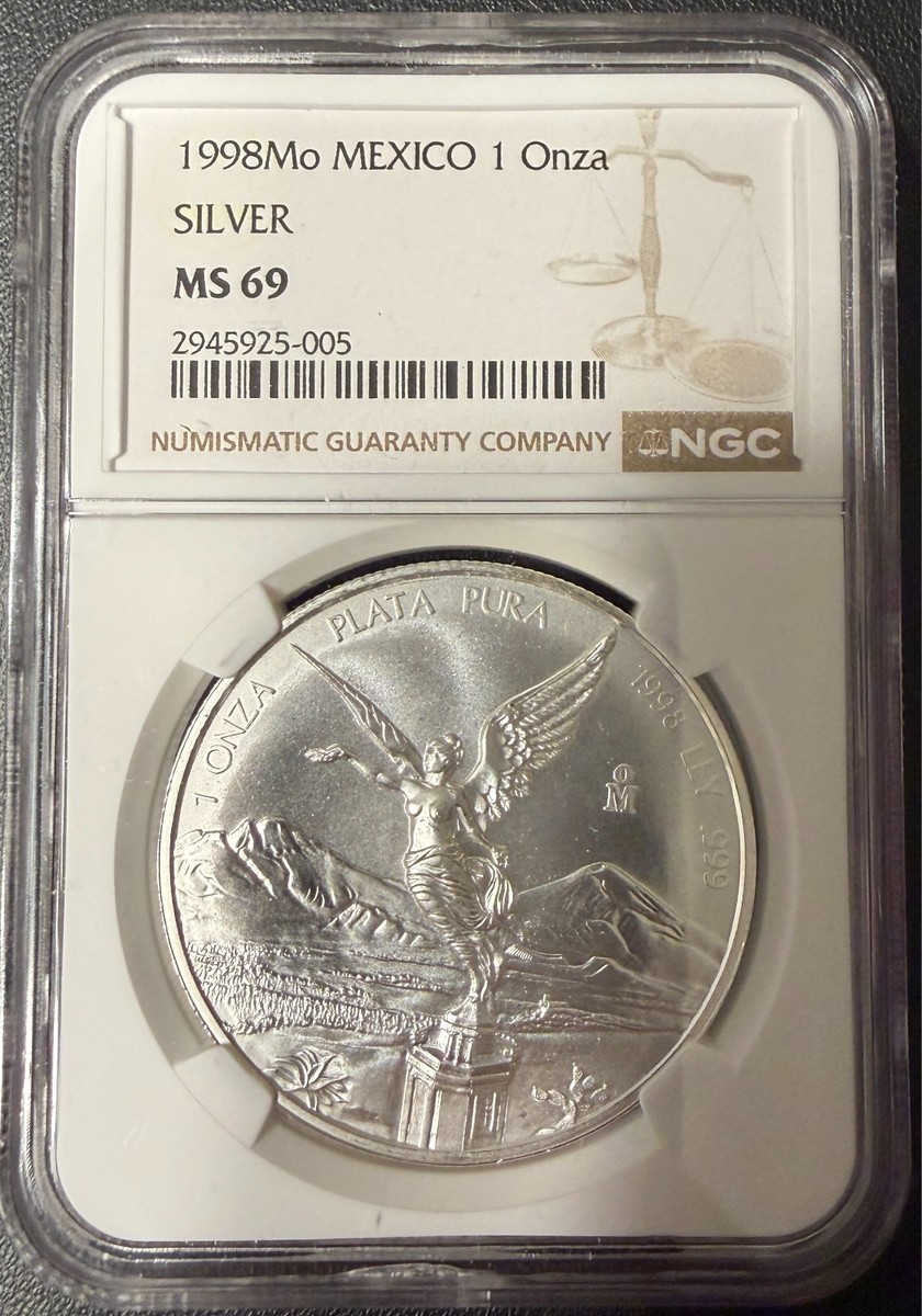 Mexico Silver Libertad Coin Album 1982 To 2024 +MS69 1998 and '49