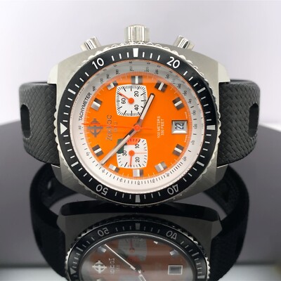 Zodiac Z02209 Seadragon Chronograph Orange Dial Date Quartz Men's