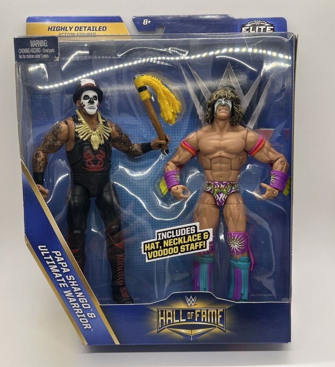 WWE Elite Hall of Fame Papa Shango Ultimate Warrior Figure 2 Pack