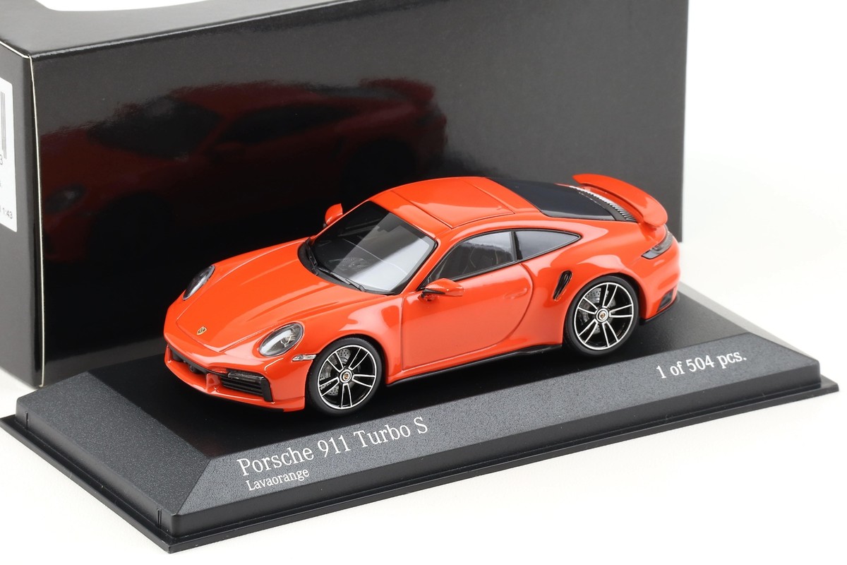 1:43 Minichamps Porsche 911 992 Turbo S Coupe 2020 Lava Orange | eBay