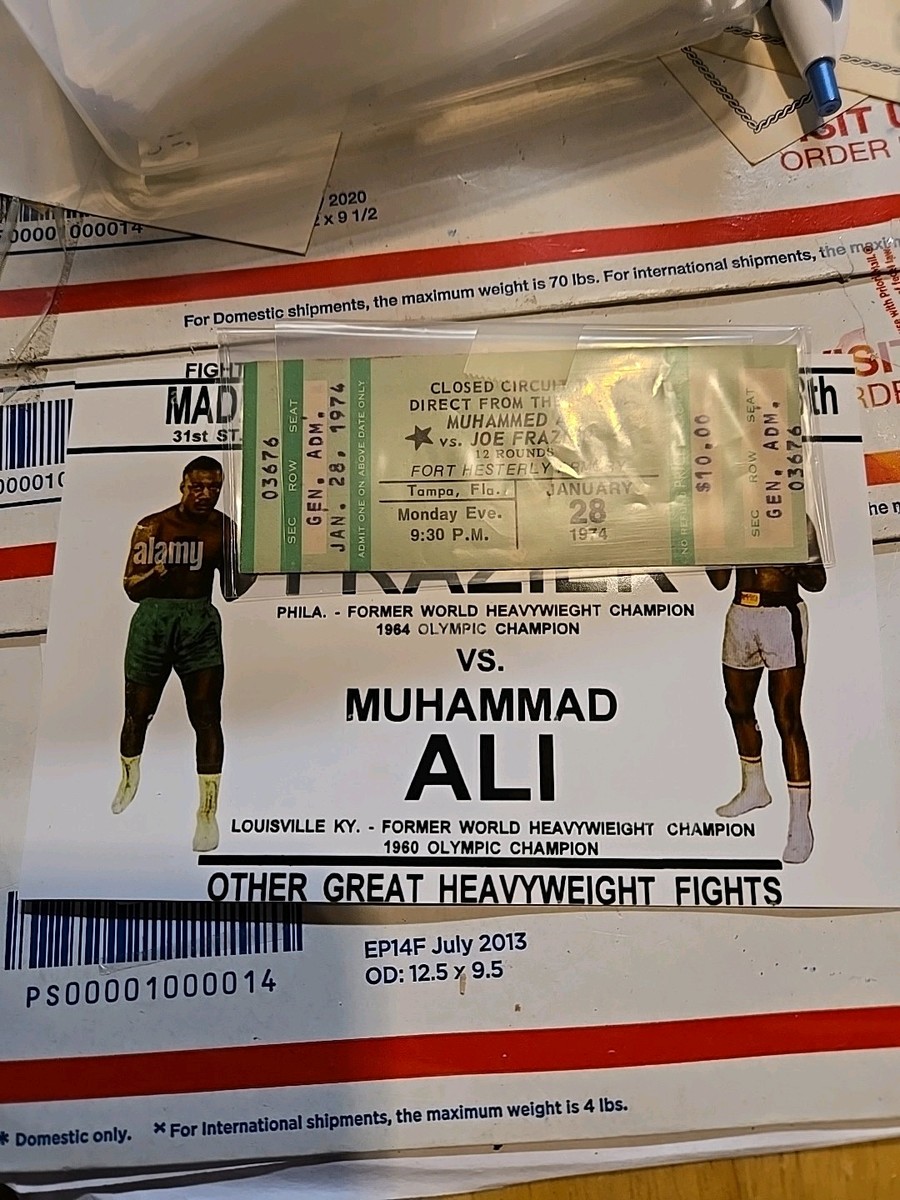 Muhammad Ali VS Joe Frazier Fight 2 Ticket ALI WINS. Rare | eBay
