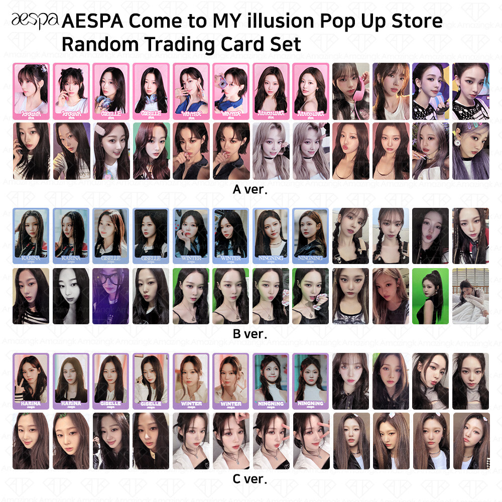 Aespa Come To My illusion Pop Up Store Random Trading Card A B C