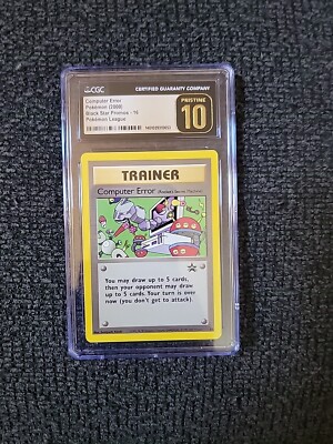 Pokémon Black Star Promo Computer Error - CGC 10! Pristine