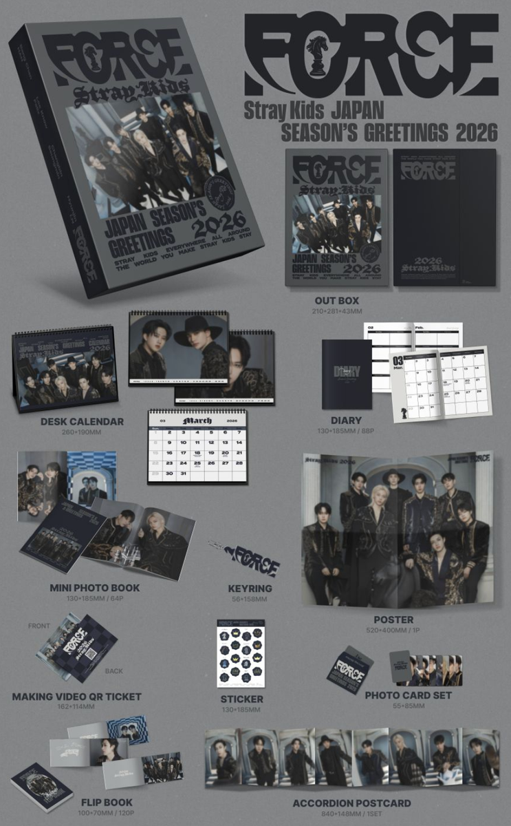 Stray Kids JP SEASON'S GREETINGS 2026 “FORCE” New & Sealed | eBay