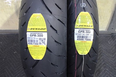 KAWASAKI NINJA ZX-6R DUNLOP SPORTMAX GPR-300 TWO TIRE SET 120/70
