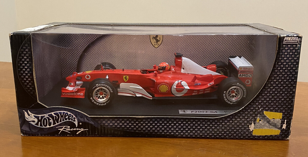 限定品】ホットウィール1/18フェラーリF2003 F1 シューマッハ