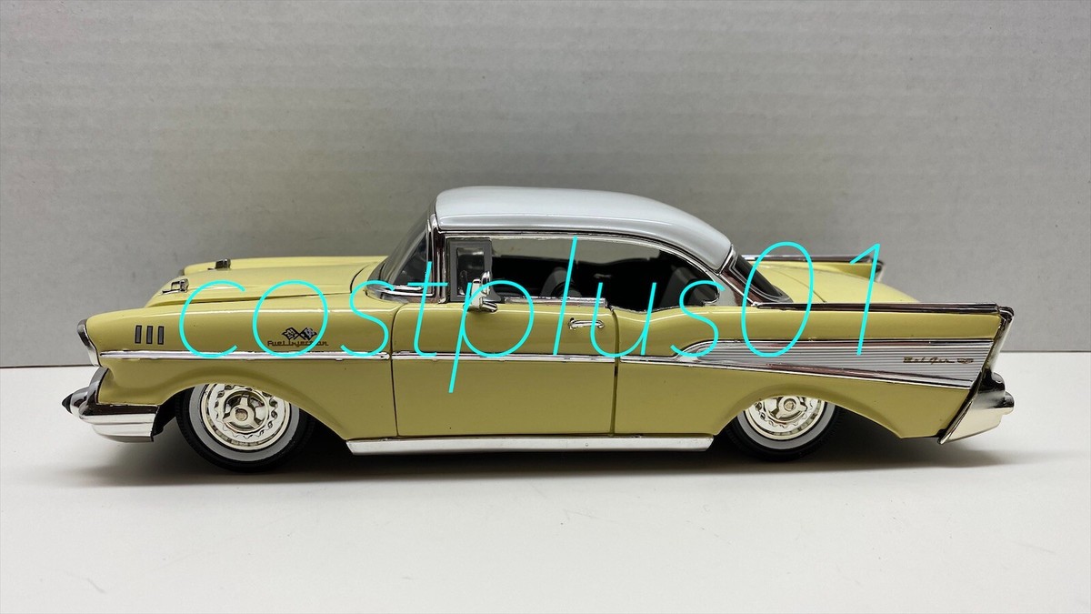 JADA SHOWROOM FLOOR 1957 BEL AIR 1:24 YELLOW WITH WHITE TOP | eBay