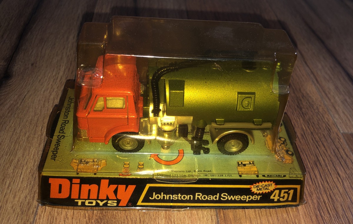 Vintage Rare Dinky Toys 451 Johnston Road Sweeper Truck Blister