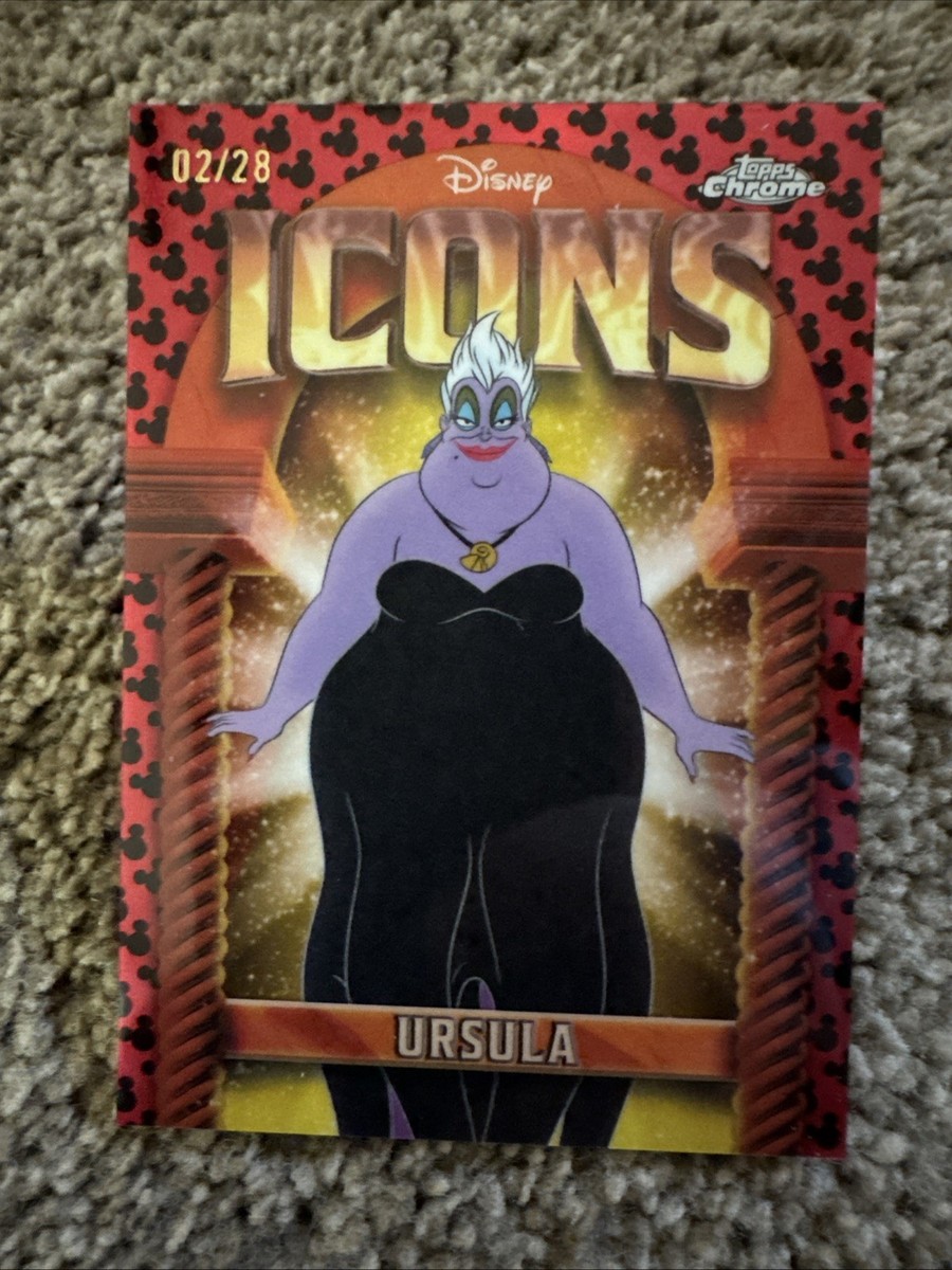 2025 Topps Chrome Disney Icons Ursula 02/28 Mickey Mouse Refractor