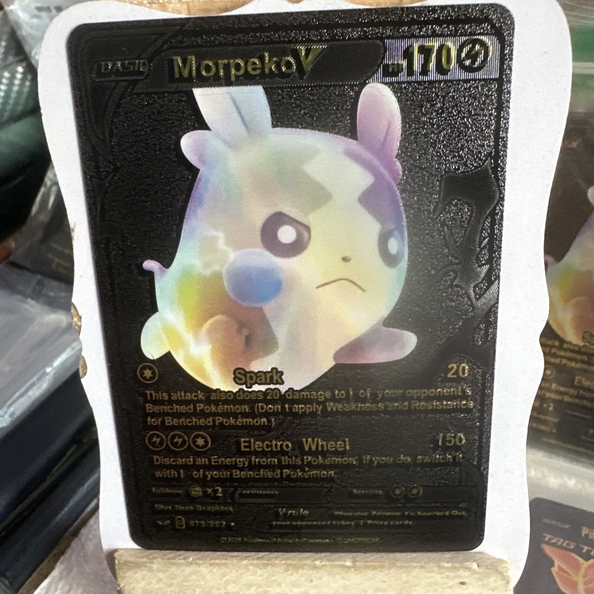 Morpeko V Pokemon HP170 Black Foil 🖼️ Fan Art Card | eBay